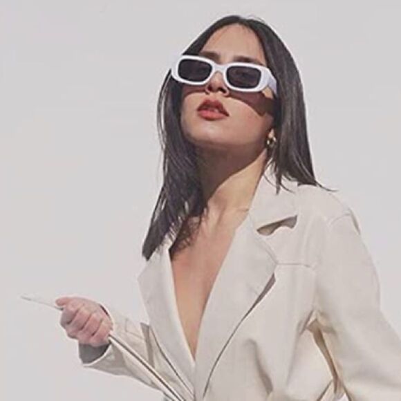 White Rectangle sunglasses   - Picture 5 of 5